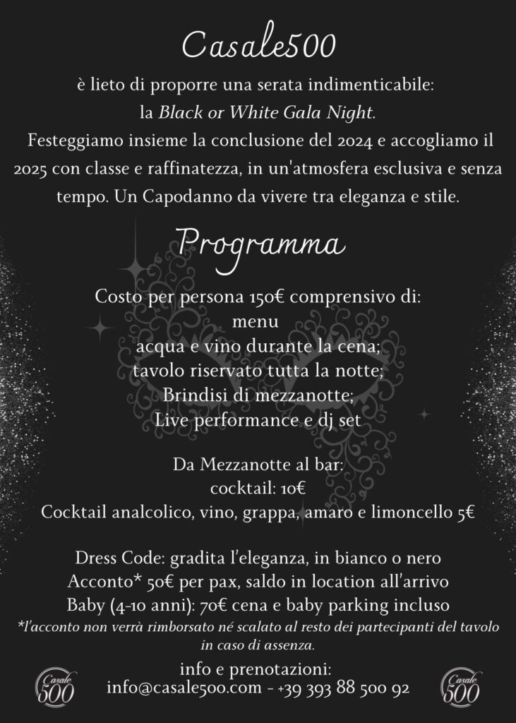 Capodanno 2025 programma.